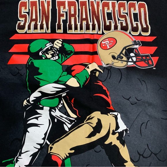 Vintage San Francisco 49ers Jumbo Print Graphic All Over Print T-shirt Men’s XL - Picture 4 of 6